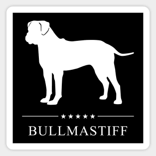 Bullmastiff Dog White Silhouette Magnet